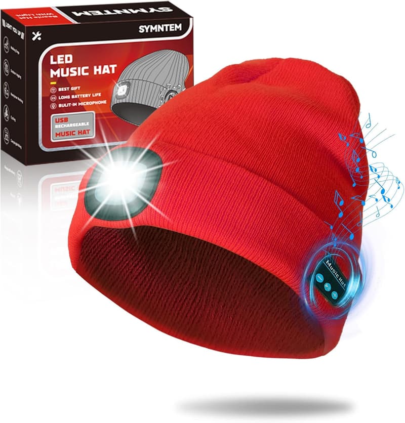 Rechargeable Beanie Hat with Light - Cool Gadget for Dad's Birthday