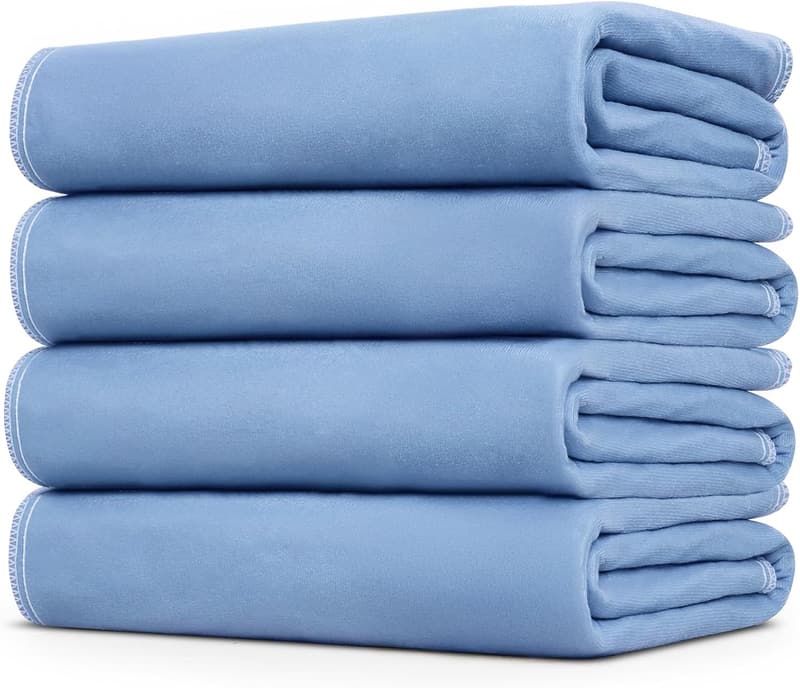 Large Reusable Incontinence Bed Pads - Quick Drying (4 Pack)