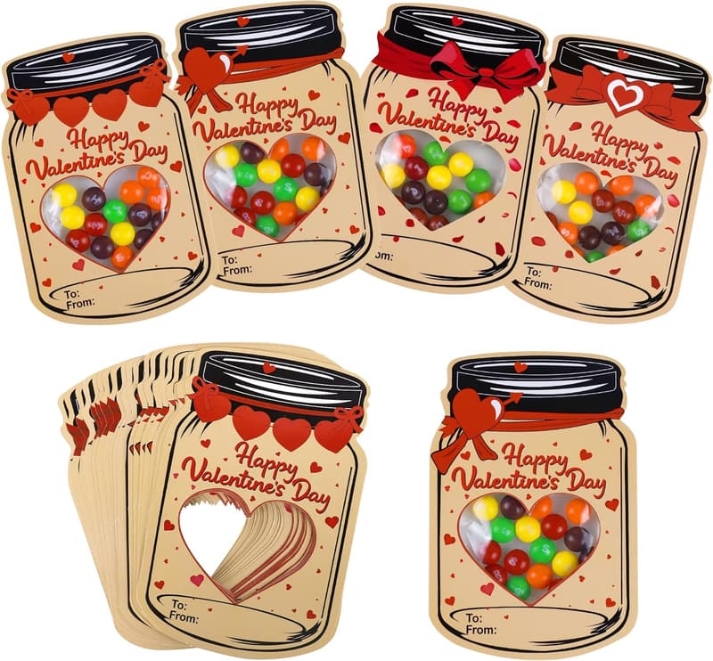 Kids' Valentine's Day Cards - 60 Pack Classroom Exchange