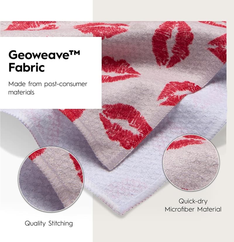 Valentine's Quick Dry Microfiber Kitchen Towels for Mom