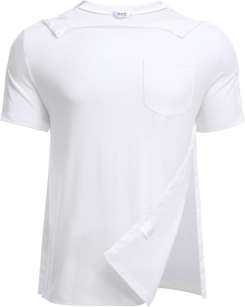 Men's Adaptive Recovery Shirt - Short Sleeve, Tear-Away Snap Design
