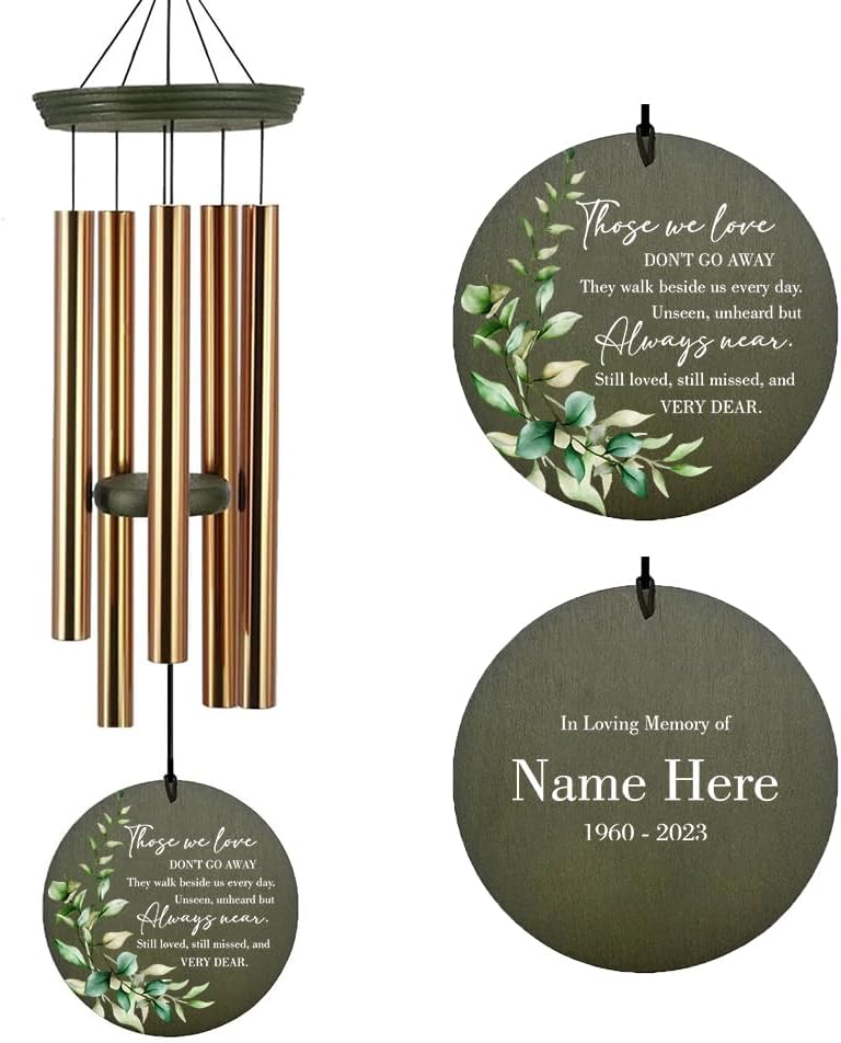 Sympathy Wind Chimes - Personalized Bereavement Gift (36