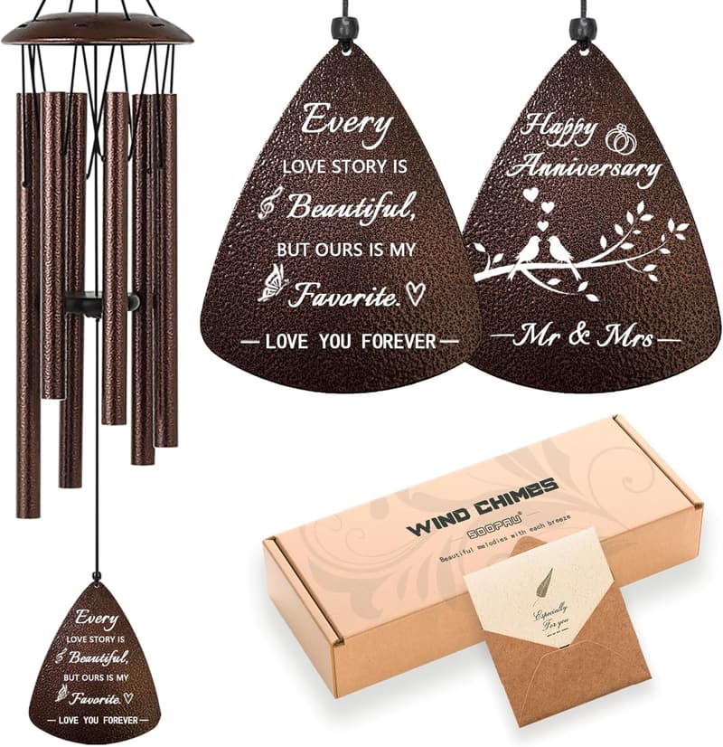 Anniversary Wind Chimes - Romantic Keepsake for Couples