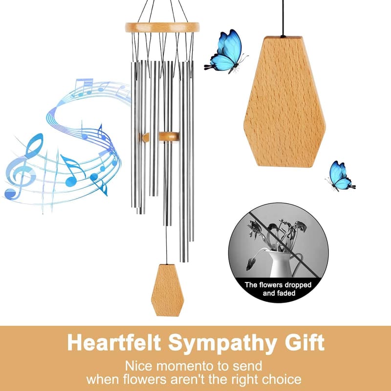 Personalized Wind Chimes - Sympathy Memorial Gift