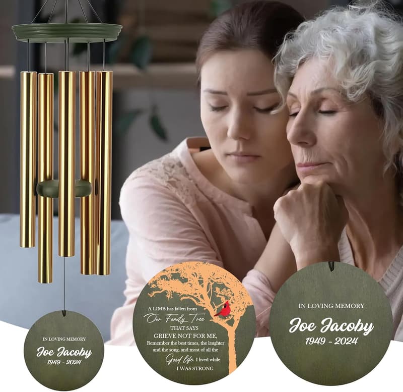 Personalized Memorial Wind Chimes for Loss of Loved One