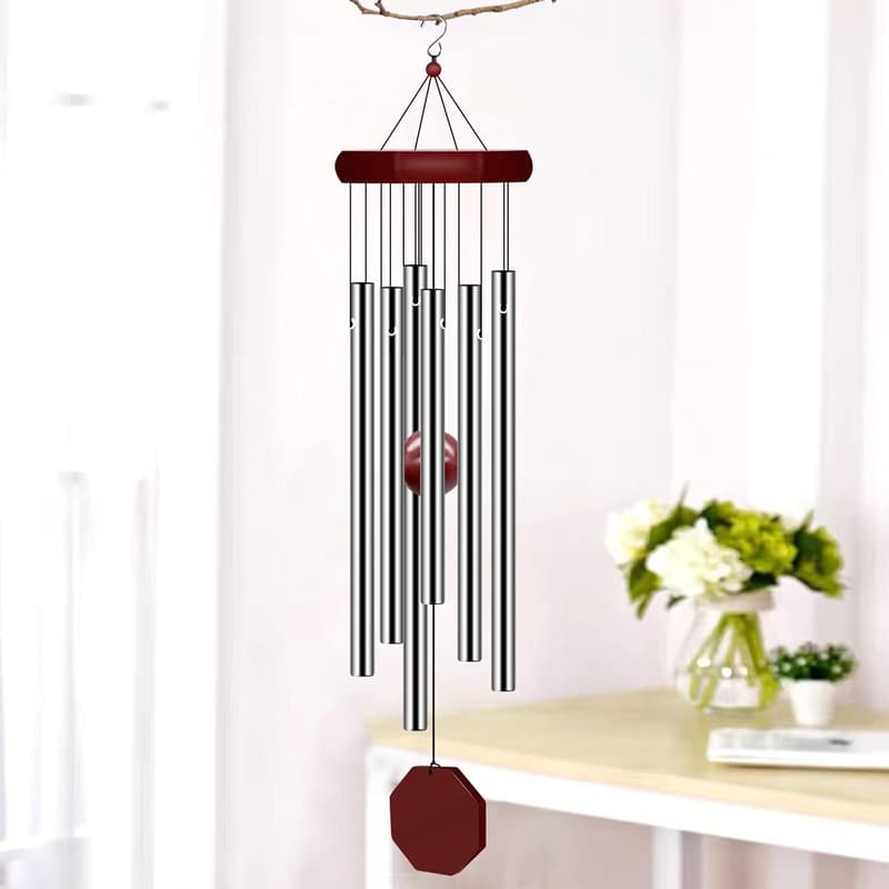 Sympathy Memorial Wind Chimes with Personalized Deep Tone