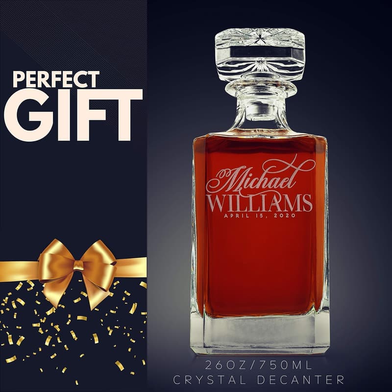 Retirement Whiskey Decanter & Glass Set - Gift Box Option