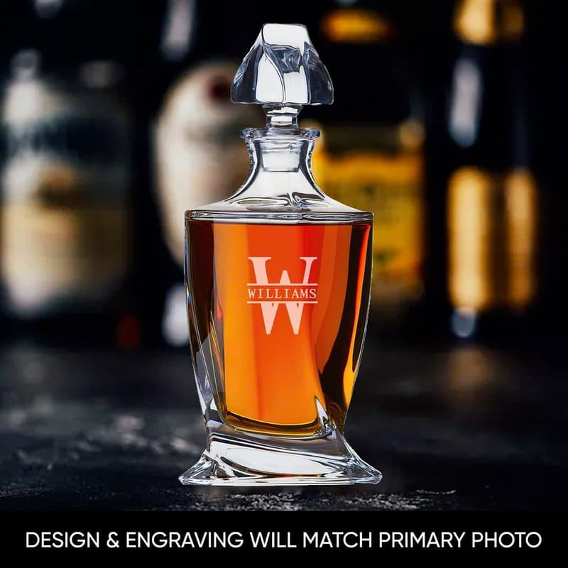 Personalized Oakmont Twist Decanter Set