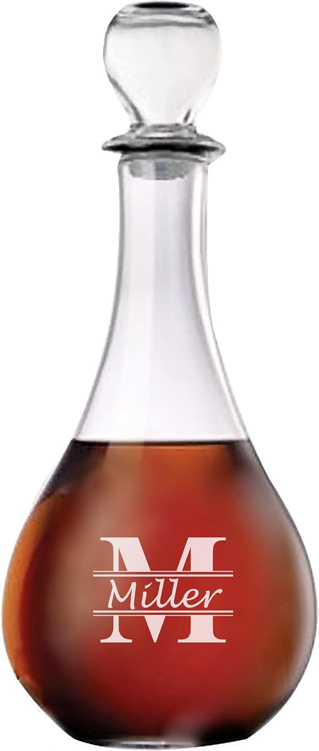 Personalized Wine Decanter with Custom Monogram