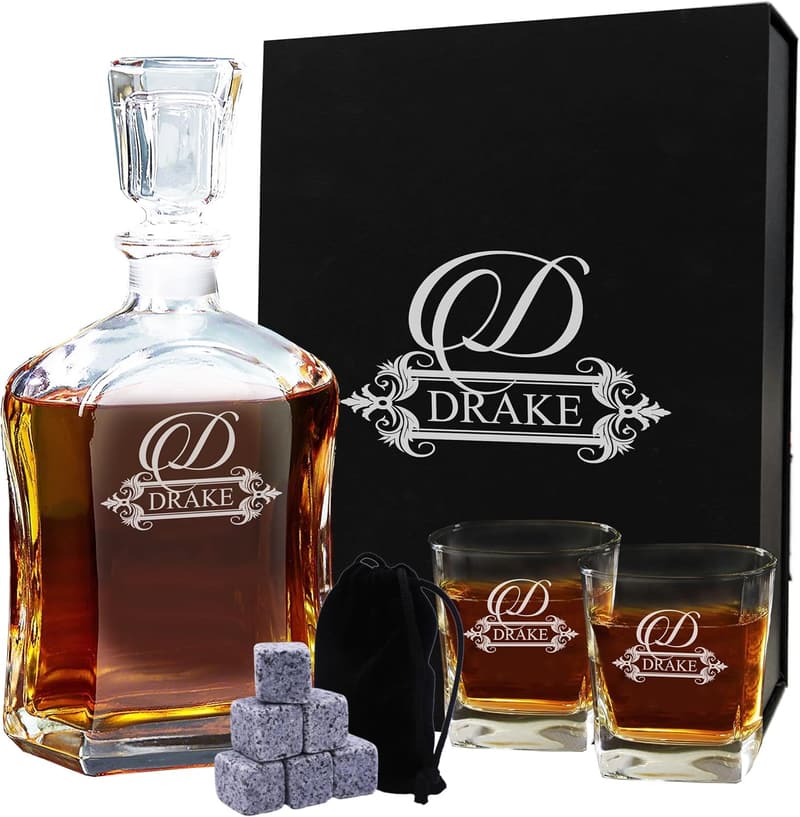 Personalized 23 oz Engraved Liquor Decanter Gift