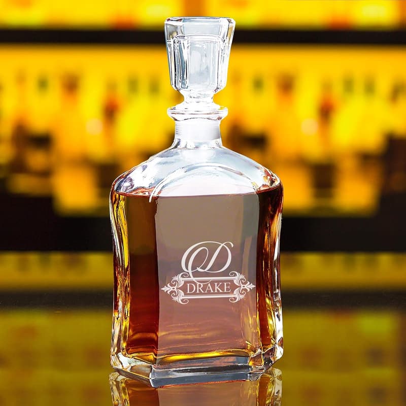Personalized 23 oz Engraved Liquor Decanter Gift