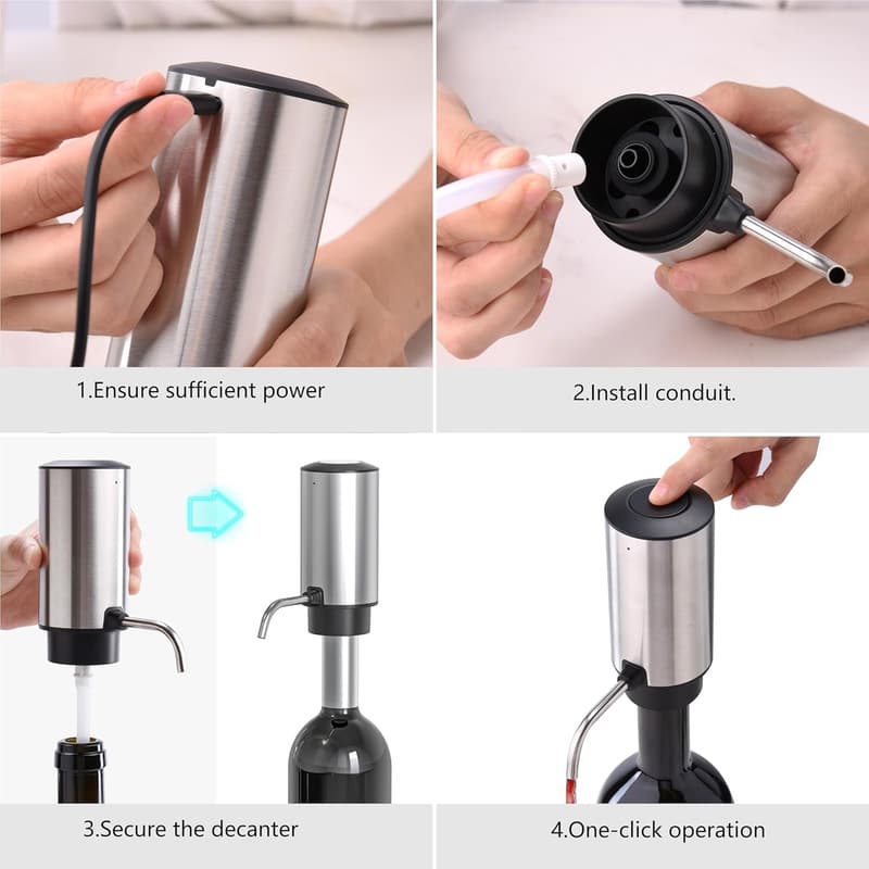 Rechargeable Electric Wine Aerator & Dispenser for Wine Lovers