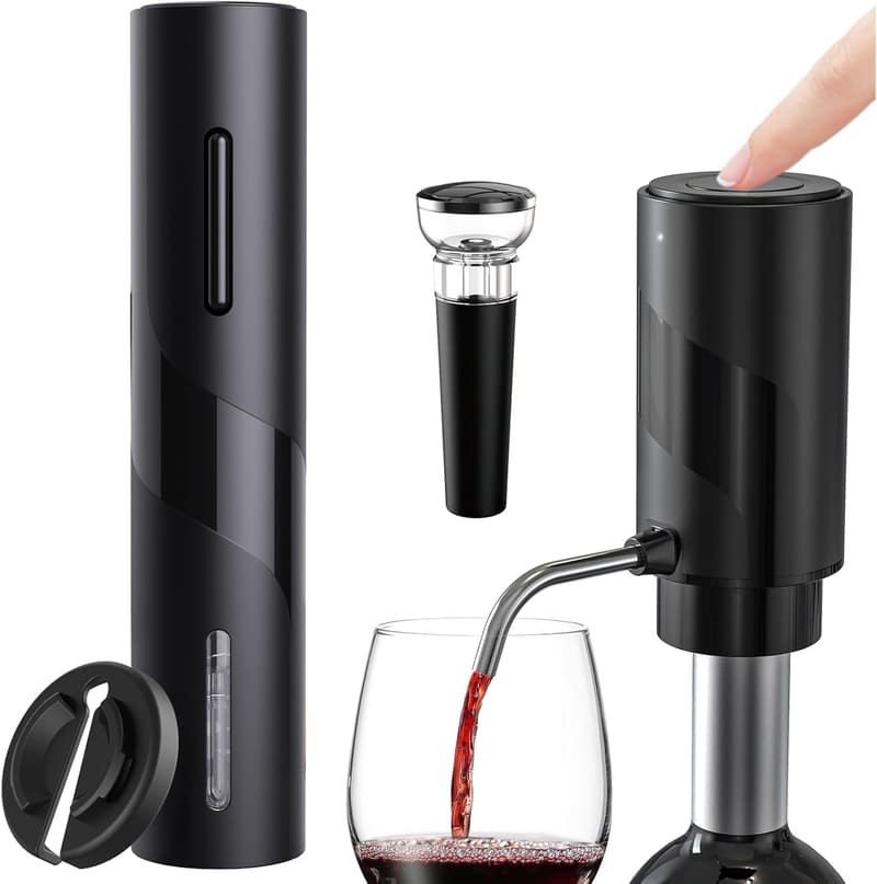 Electric Wine Accessory Set - 4-in-1 Gift for Wine Lovers