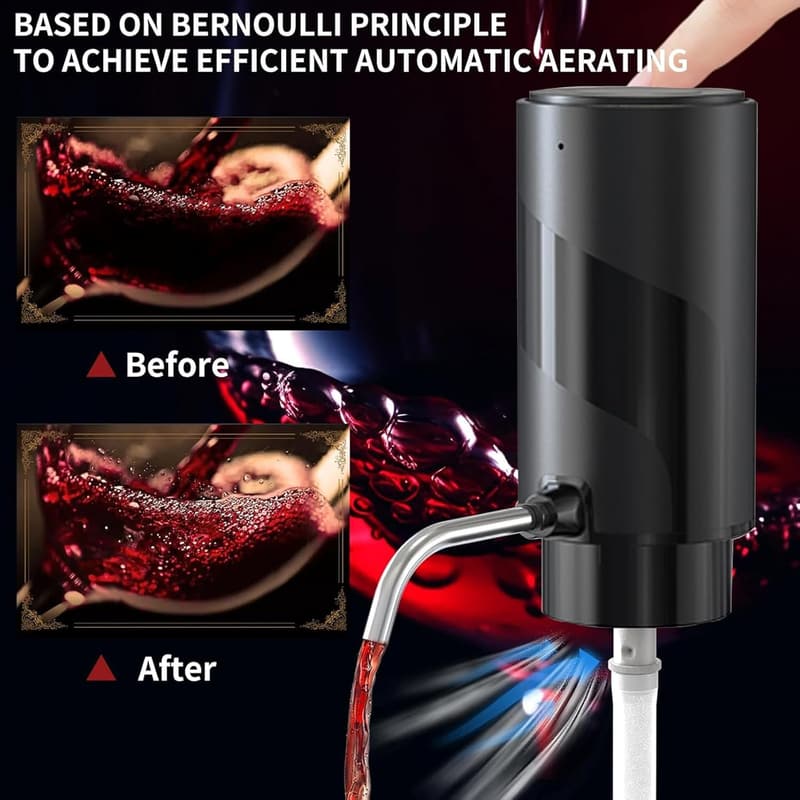 Electric Wine Accessory Set - 4-in-1 Gift for Wine Lovers