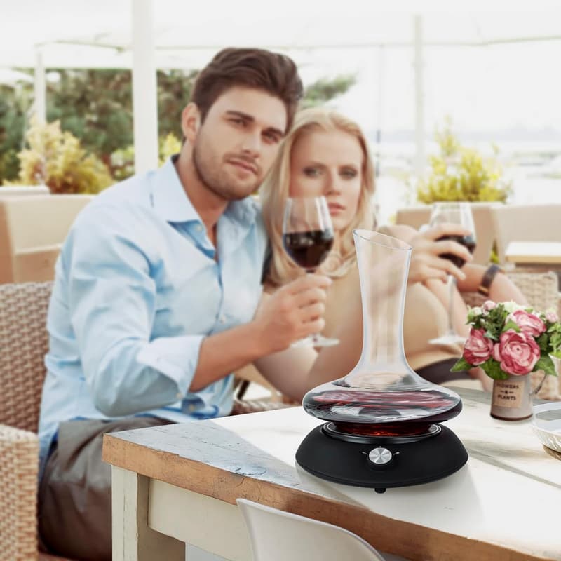 Wine Decanter Set with Electric Aerator - Perfect Gift for Wine Lovers