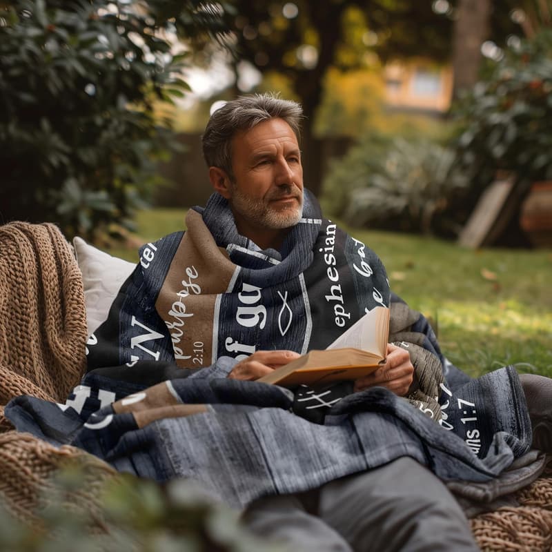 Inspirational Bible Blanket for Men - 60