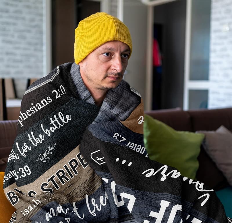 Inspirational Bible Blanket for Men - 60