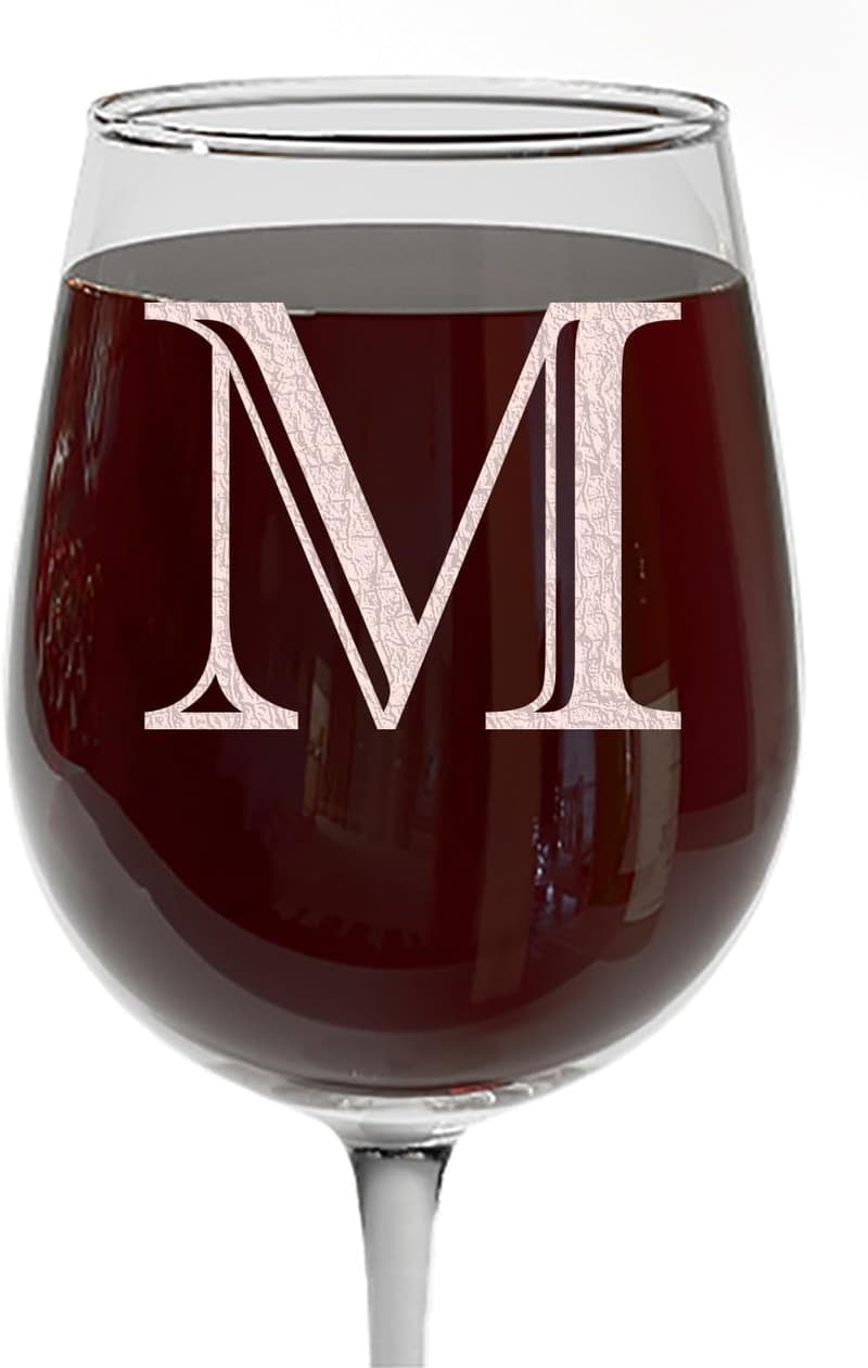 Personalized 16oz Monogrammed Wine Glass for Women