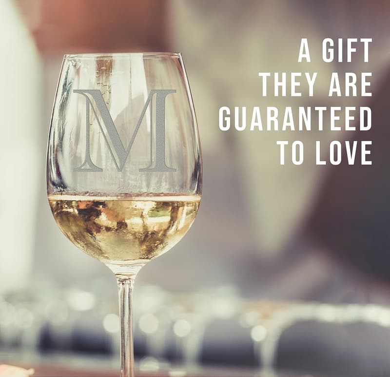 Personalized 16oz Monogrammed Wine Glass for Women