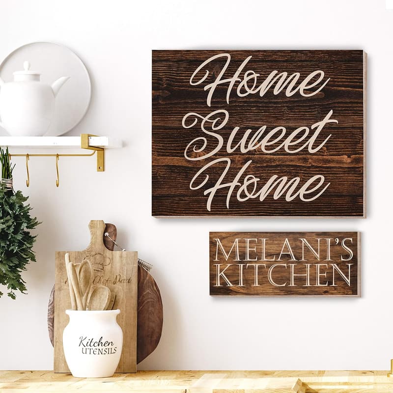 Customized Wooden Family Sign - Rustic Home Wall Decor