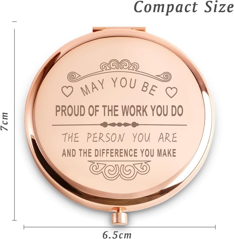 Personalized Inspirational Compact Mirror Gift for Women