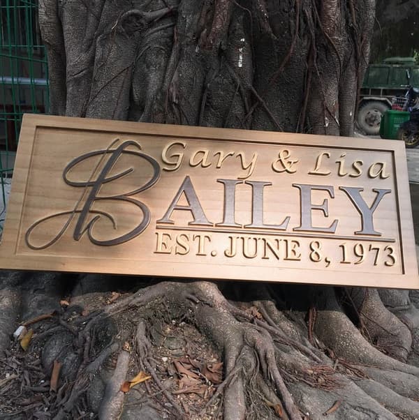 Personalized Solid Pine Wood Rustic Home Sign Décor