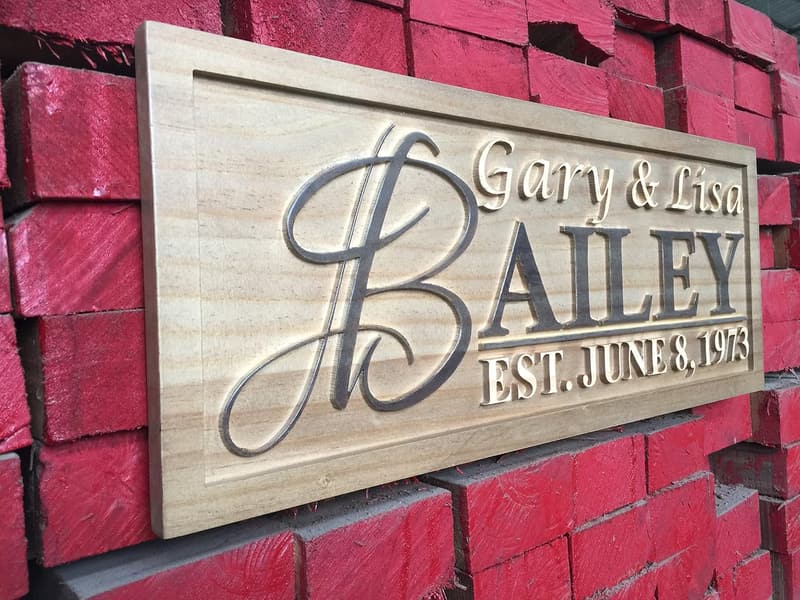 Personalized Solid Pine Wood Rustic Home Sign Décor