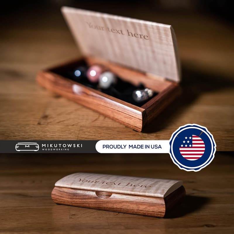 Personalized Handmade Wooden Keepsake Box - Engraved Trinket Organizer