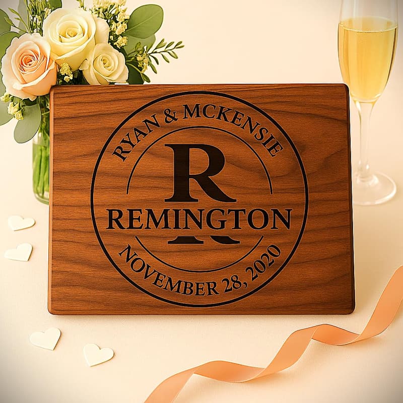 Personalized Handmade Cutting Board for Anniversary Gifts