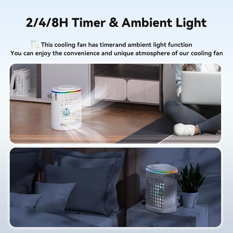 4-in-1 Portable Air Conditioner & Humidifier with Remote Control