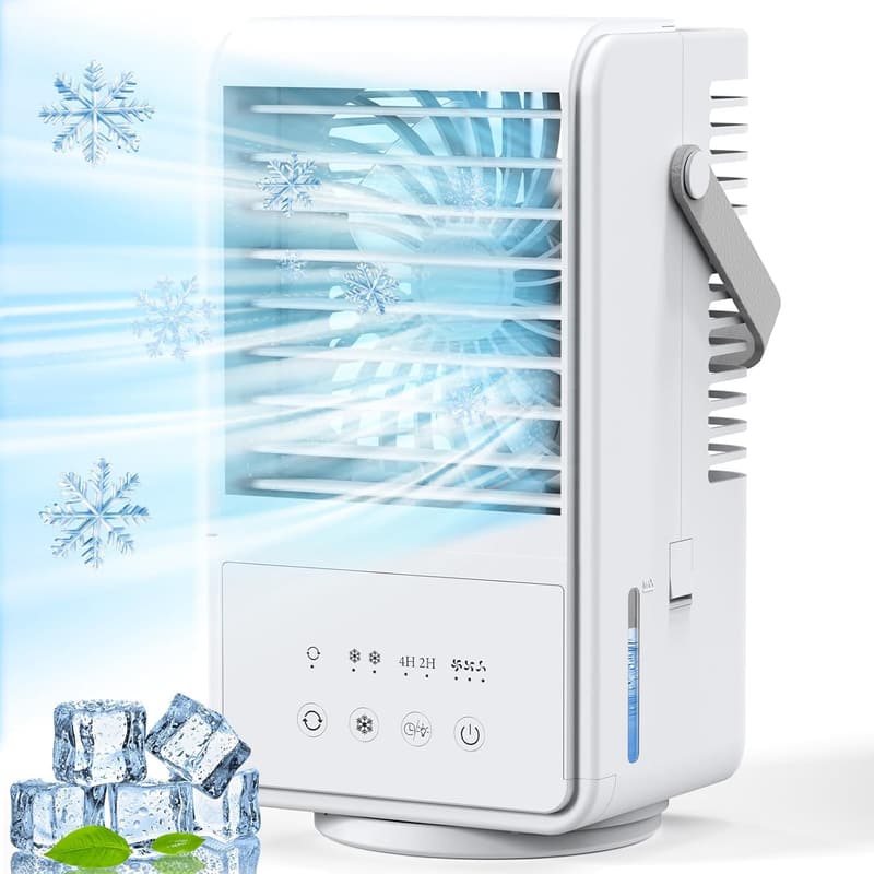 4-in-1 Portable Air Conditioner with Oscillating Fan & Mist