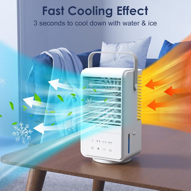 4-in-1 Portable Air Conditioner with Oscillating Fan & Mist