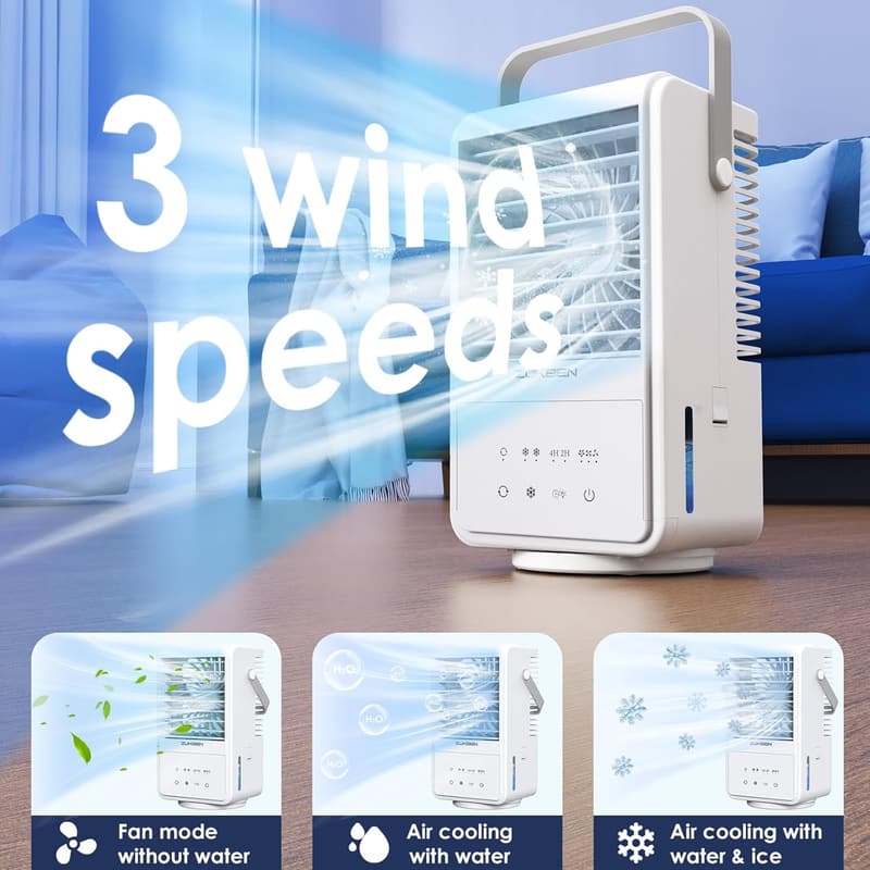 4-in-1 Portable Air Conditioner with Oscillating Fan & Mist