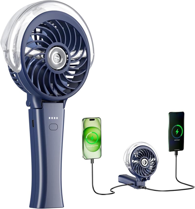 Rechargeable Handheld Misting Fan with 50ml Water Tank