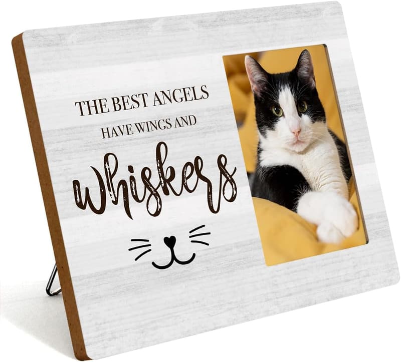 Sympathy Memorial Photo Frame for Cat Loss - Grief Gift for Women