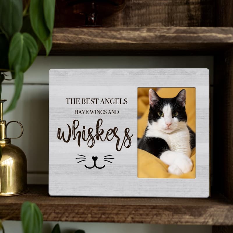 Sympathy Memorial Photo Frame for Cat Loss - Grief Gift for Women