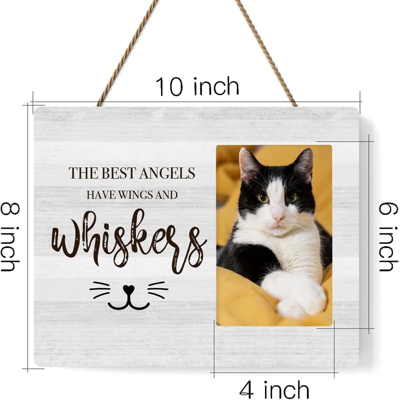 Sympathy Memorial Photo Frame for Cat Loss - Grief Gift for Women