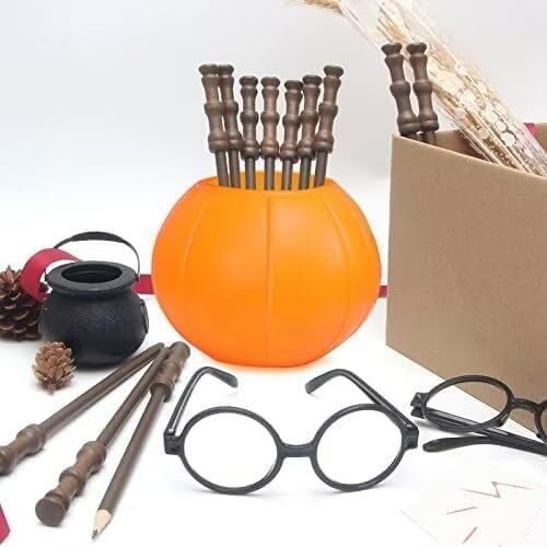 Wizard Party Favors - 12pcs Wand Pencils & Round Frame Glasses