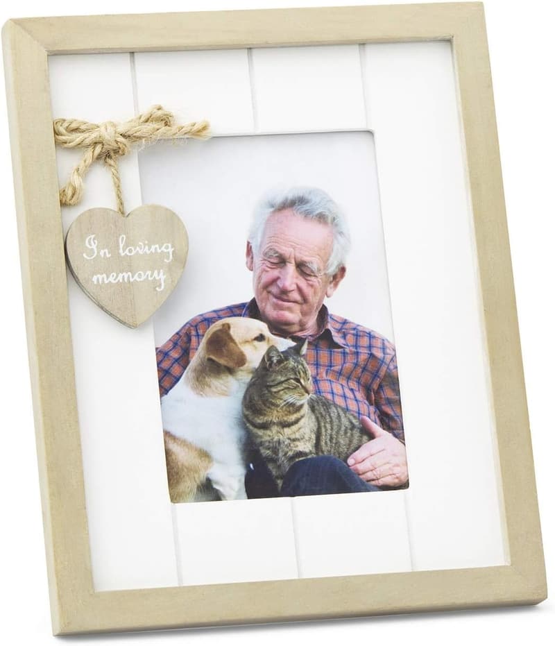 In Loving Memory Rustic Wood Photo Frame for Pets