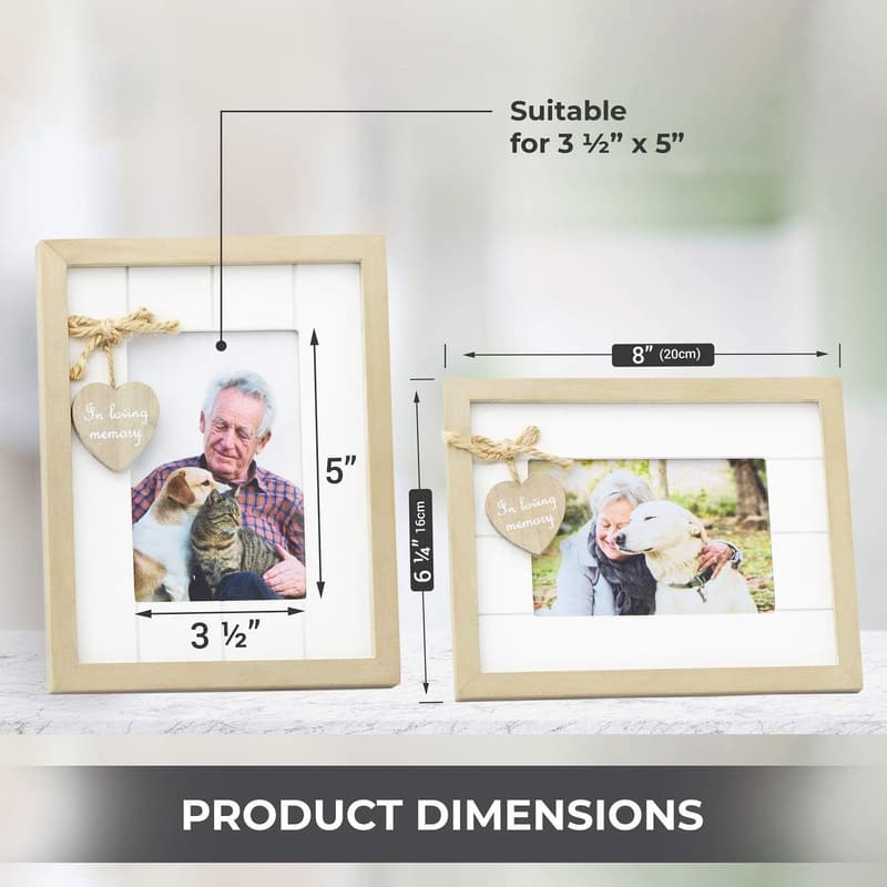 In Loving Memory Rustic Wood Photo Frame for Pets