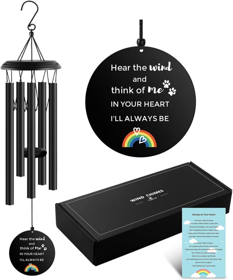 Pet Memorial Wind Chime for Dog Remembrance, 35