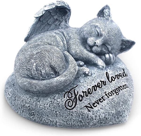 Cat Memorial Garden Statue - Thoughtful Pet Sympathy Gift
