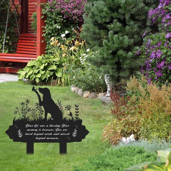 Pet Memorial Grave Marker - Waterproof Metal Stake Plaque