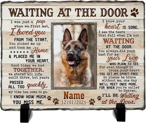Personalized Dog Memorial Stone - Pet Loss Gifts for Animal Lovers