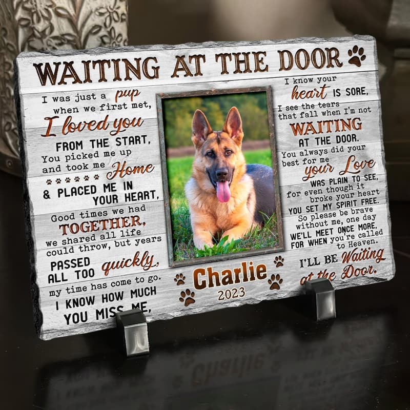 Personalized Dog Memorial Stone - Pet Loss Gifts for Animal Lovers