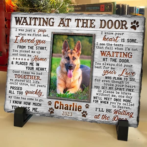 Personalized Dog Memorial Stone - Pet Loss Gifts for Animal Lovers