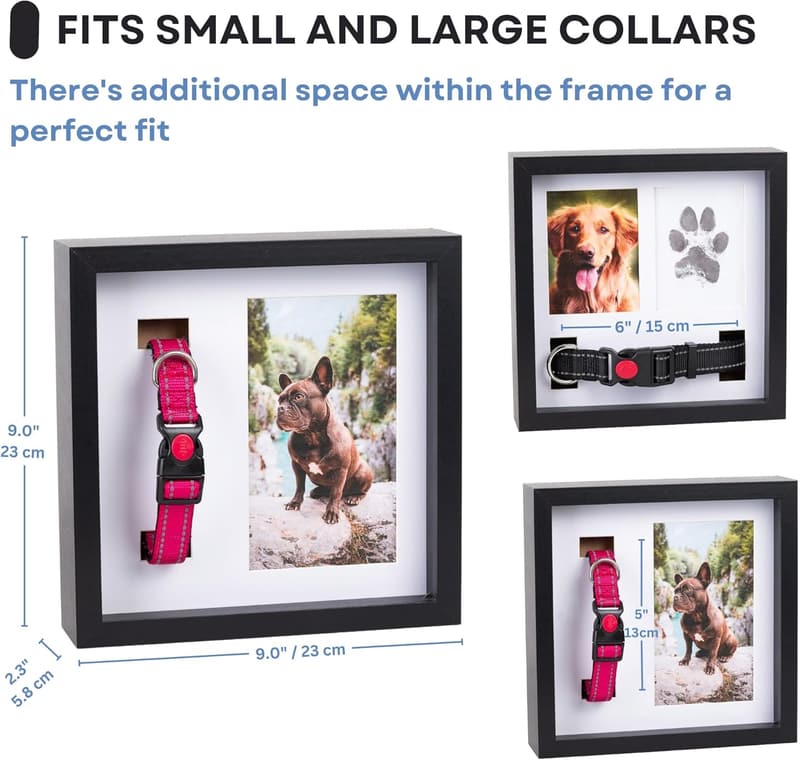 Pet Memorial Frame with Customizable Displays and Paw Print Kit