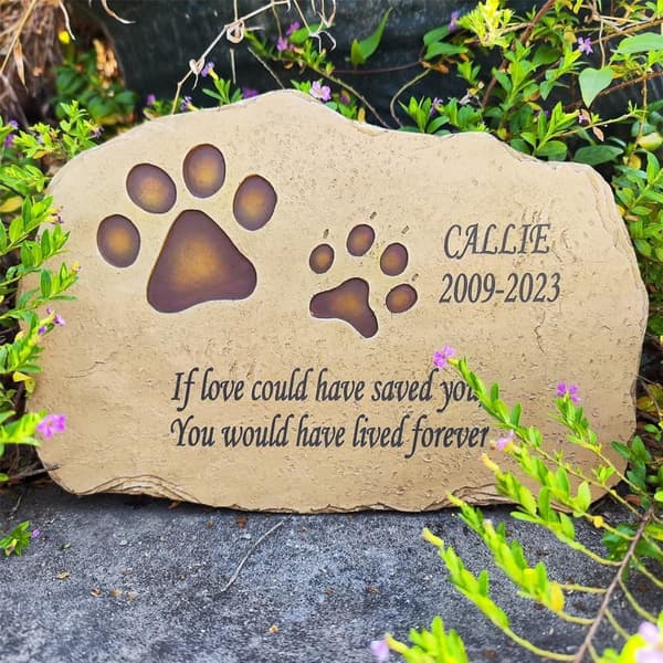 Personalized Sympathy Pet Memorial Stones for Dogs & Cats