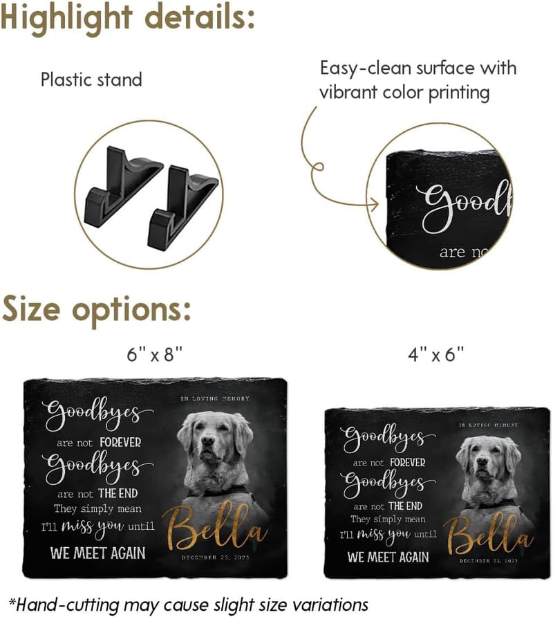 Memorial Stone for Pet Loss - Personalized Outdoor Decor