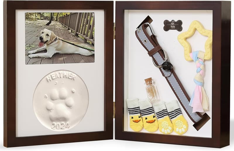 Pet Memorial Frame with Clay Paw Print Kit – Sympathy Gift